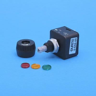 Rotary switch on/off. 15A at 12v. 12v illumination only. (65600)