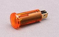 Self coloured warning light. Amber. Non replaceable 12v bulb (61050)