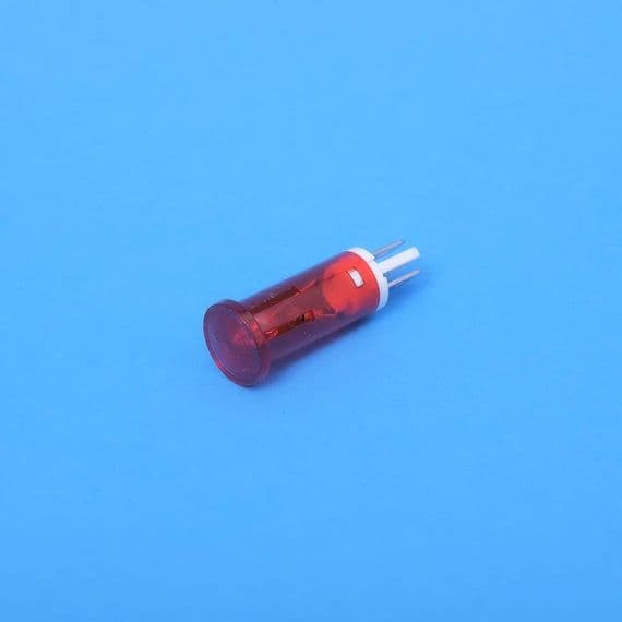Self coloured warning light. Red. Non replaceable 12v bulb (61045)