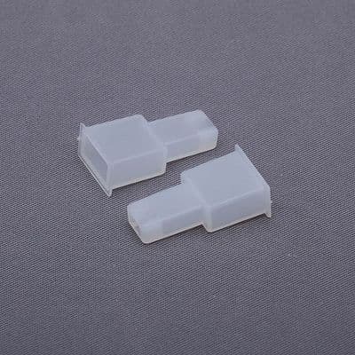Single cover for 6.3mm male blade terminal. White. 10 pack. (RS63003W/10)