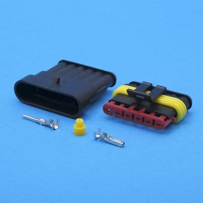Small 6 way sealed connector kit. Red secondary lock. (SC6.66KIT)