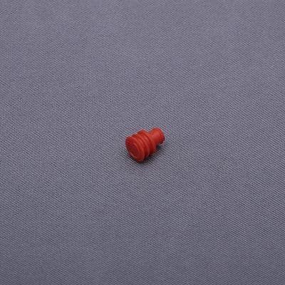 Small Superseal connector red blanking plug. (3-7750/10)
