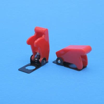 Switch flip top. Red. 12.5mm dia hole. (SFT1R)