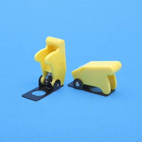 Switch flip top. Yellow. 12.5mm dia hole. (SFT1Y)