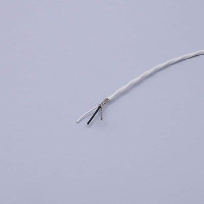 TE ML 2 core screened cable. 0.50mm White (SCNML-0.5/2) Workshop Offcuts