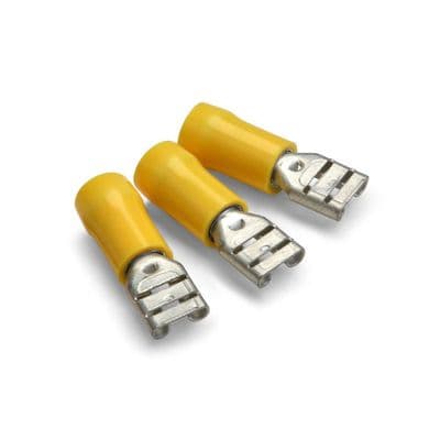 Yellow female blade terminal 6.3mm (T406)