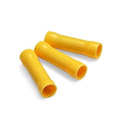 Yellow pre insulated butt connector. (T203)