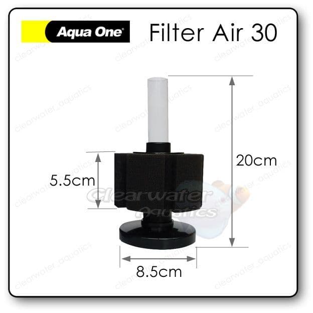 Aqua One FilterAir Aquarium Box Filter – Internal Sponge Aeration For 30-136L Tanks