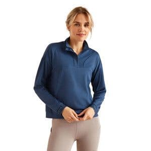 ARIAT Sweatshirt Breathe 1/2 Zip -Dark Denim