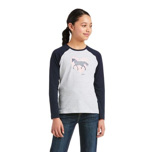 ARIAT Youth Long Sleeve (Navy/Grey)