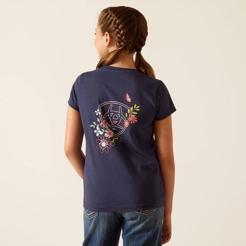ARIAT Youth Pretty Shield T-Shirt (Navy)