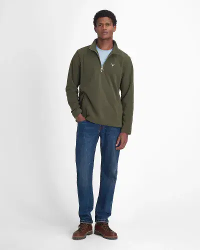 BARBOUR Essential 1/2 Zip Fleece -(Olive)