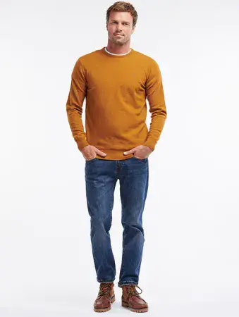 BARBOUR Grangetown Merino  Crew  -  Harvest GoldCopper