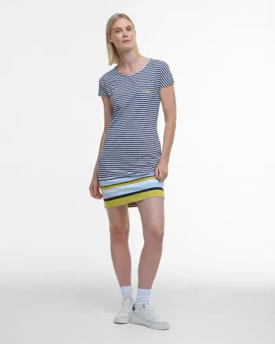 BARBOUR  Harewood Stripe  Dress -(Blue Stripe)
