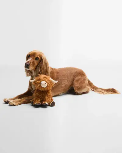 BARBOUR Highland Cow Dog Toy (Brown/Classic)