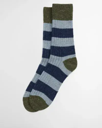BARBOUR Houghton Stripe Socks (Blue Stone)