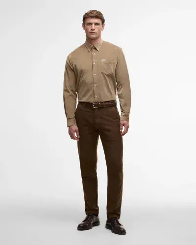 BARBOUR Jesmond Moleskin Shirt - (Military Brown)