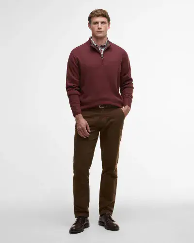 BARBOUR Kelson Essential Half Zip - (Fired Brick)