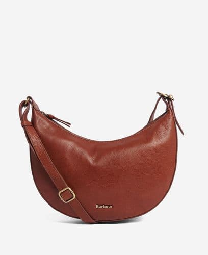 BARBOUR Laire Medium Half Moon Bag - Brown