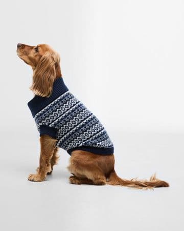 BARBOUR Marlow Fair Isle Dog Jumper (Navy)