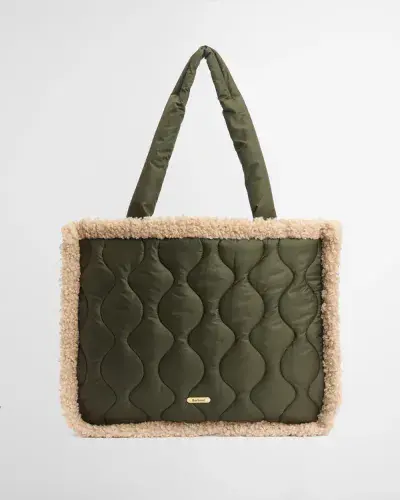 BARBOUR Marnie Quilt Tote Bag (Olive)