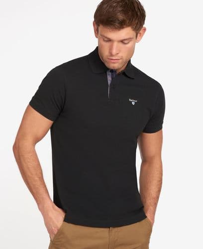 BARBOUR TARTAN PIQUE Polo Black