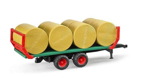 BRUDER Transport Trailer With 8 Round Bales