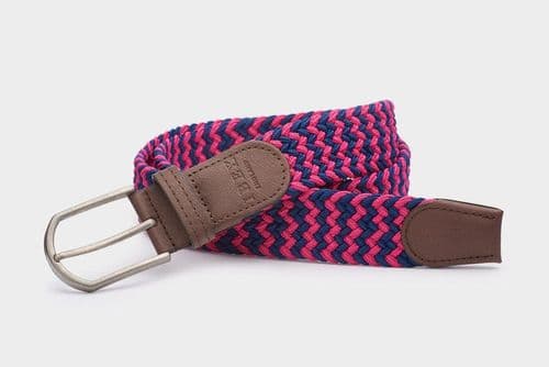 IBEX Woven Belt (Pink/ Navy)
