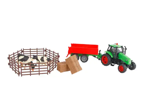 KIDS GLOBE Tractor with Sound and Accessories