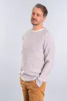RUPERT & BUCKLEY Crew Cable Knit Sweater Grey