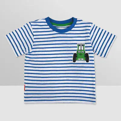 TRACTOR TED - Blue Stripe Tee
