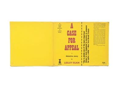 A Case For Appeal by Lesley Egan Dust Jacket Only First Edition Victor Gollancz 1961