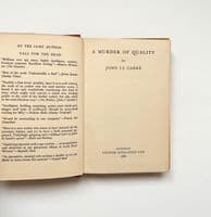 A Murder of Quality 1962 First Edition Second Impression F/nVG – John le Carré



