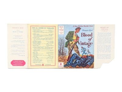 Blood of Vintage by Thomas Kyd Dust Jacket Only First Edition Hammond 1947
