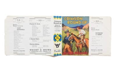 Crimson Round-Up by Alvin B. Ricemond Dust Jacket Only First Edition Wright & Brown 1937