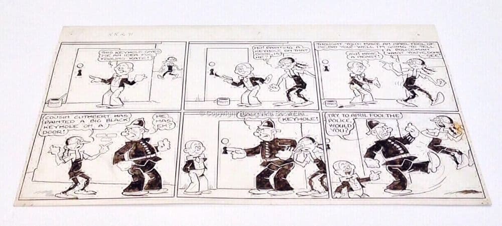Dandy Original Artwork Keyhole Kate Allan Morley DC Thomson 1939 Comic ...