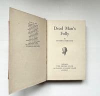 Dead Man's Folly Agatha Christie First Edition 1956 | Collectible Crime Club Collins VG