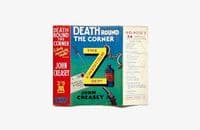 Death Around the Corner by John Creasey Dust Jacket Only Early Reprint Melrose c.1935