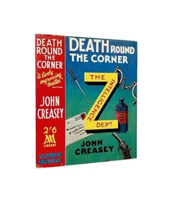 Death Around the Corner by John Creasey Dust Jacket Only Early Reprint Melrose c.1935