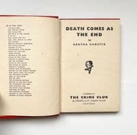Death Comes as the End 1945 First Edition Second Impression F – Agatha Christie

