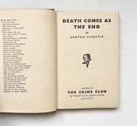 Death Comes as the End 1945 First Edition Second Impression F – Agatha Christie

