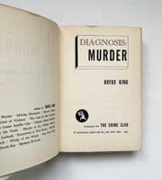 Diagnosis Murder 1941 First Edition NF/VG – Rufus King


