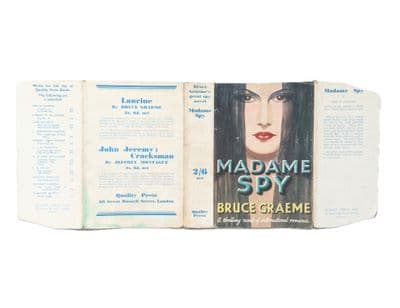 Madame Spy by Bruce Graeme Dust Jacket Only Early Reprint Quality Press c.1935