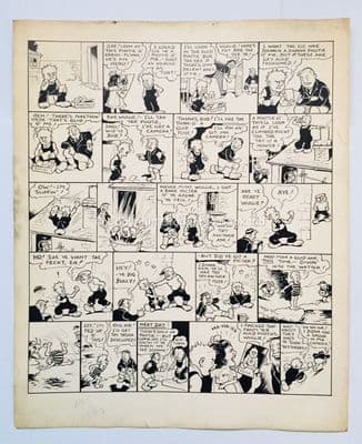 Oor Wullie Original Artwork by Dudley D. Watkins
