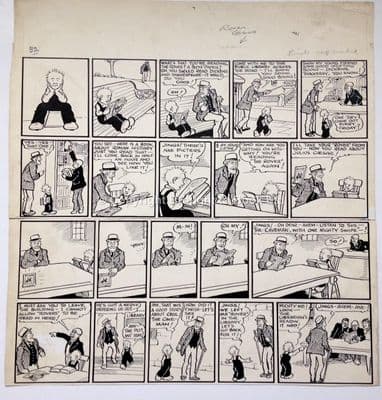 Oor Wullie Original Artwork Dudley D Watkins 1942 DC Thomson