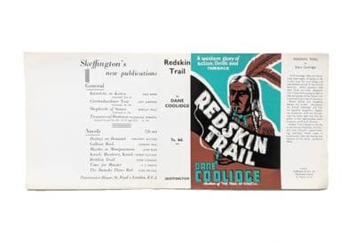 Redskin Trail by Dane Coolidge Dust Jacket Only First Edition Skeffington 1935