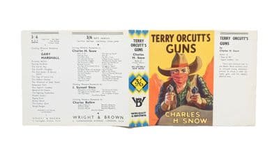 Terry Orcutt's Guns by Charles H. Snow Dust Jacket Only First Edition Wright & Brown 1937