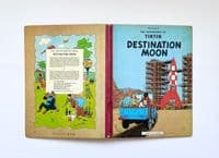 The Adventures of Tintin Destination Moon 1959 First Edition VG – Hergé

