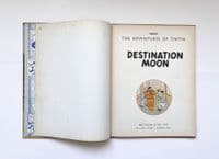The Adventures of Tintin Destination Moon 1959 First Edition VG – Hergé

