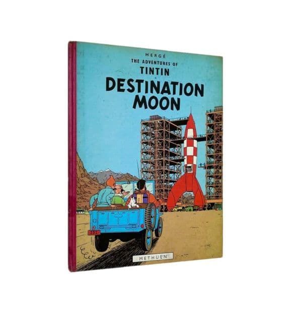 The Adventures of Tintin Destination Moon 1959 First Edition VG – Hergé

